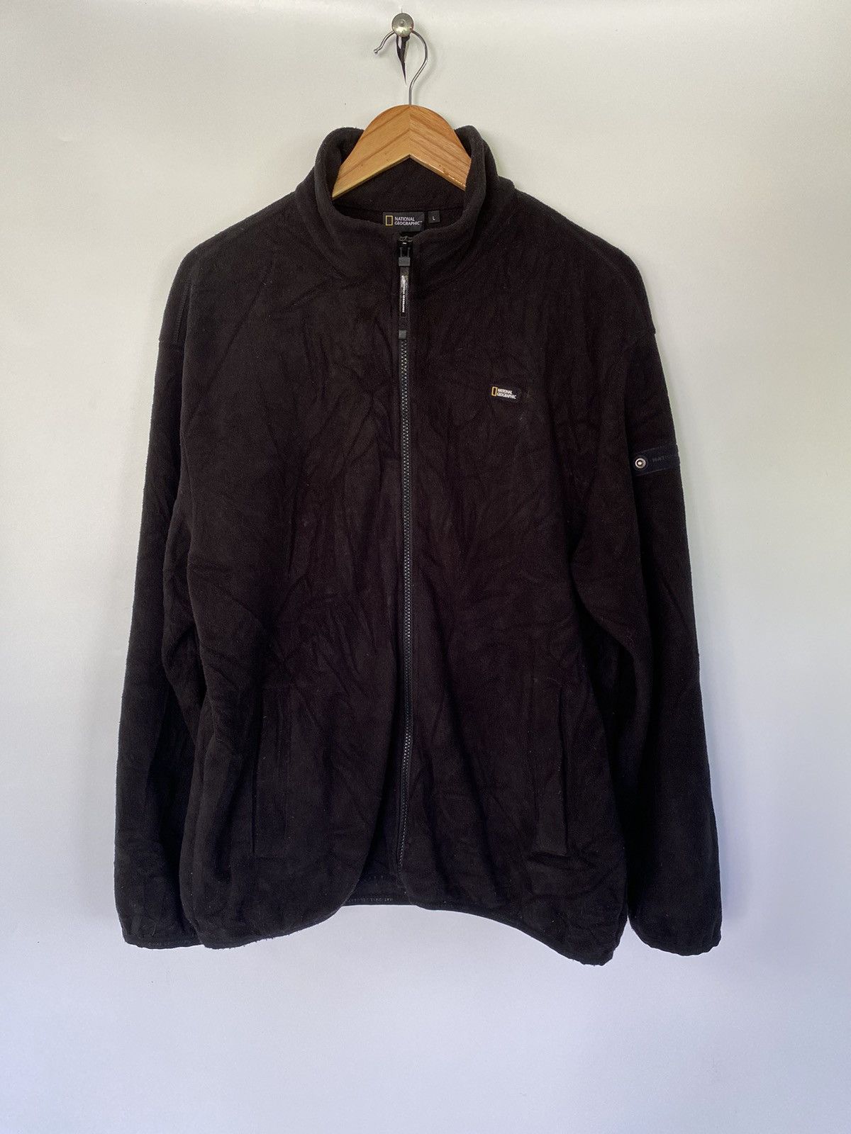 National Geographic Lightweight Fleece Zip Up Jacket Black