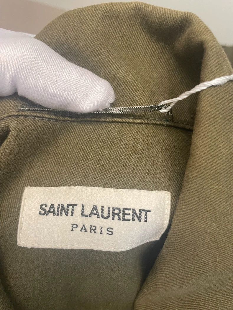 Yves Saint Laurent Saint Laurent Army green cotton midi jacket 2502-Nextarrow Size US M / EU 48-50 / 2 - 3 Thumbnail
