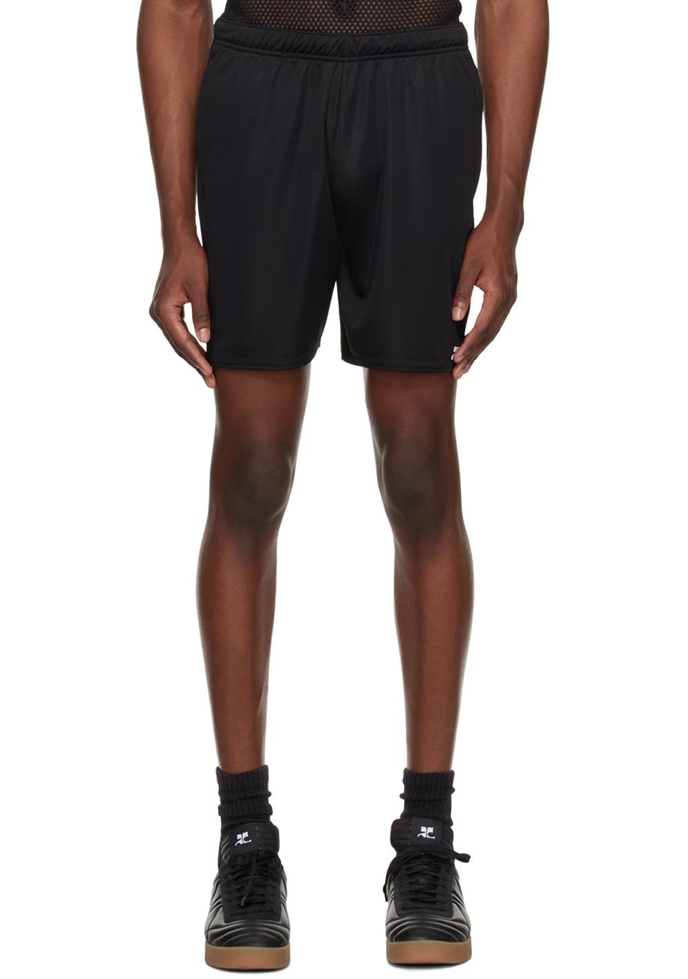 Courreges COURREGES black lycra nylon football soccer shorts XL Size US 36 / EU 52 - 2 Thumbnail