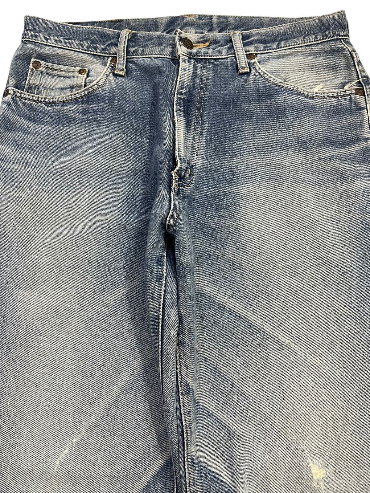 Edwin Vintage Edwin Blue Faded Wash Distressed Style Loose Jeans Size US 32 / EU 48 - 3 Thumbnail