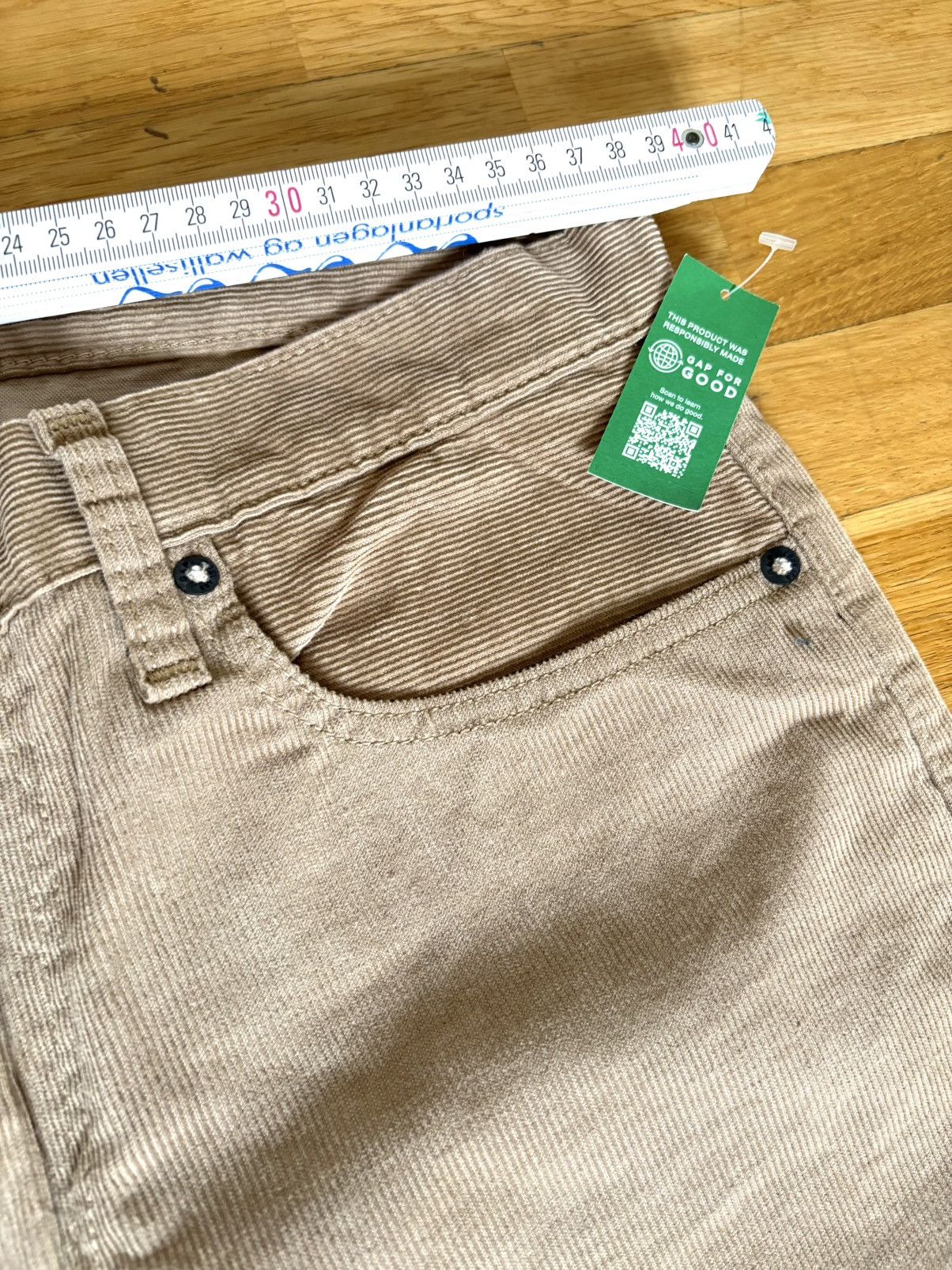 Gap Unworn GAP corduroy slim fit men pant - size 31 / 30 - beige Size US 31 - 4 Thumbnail