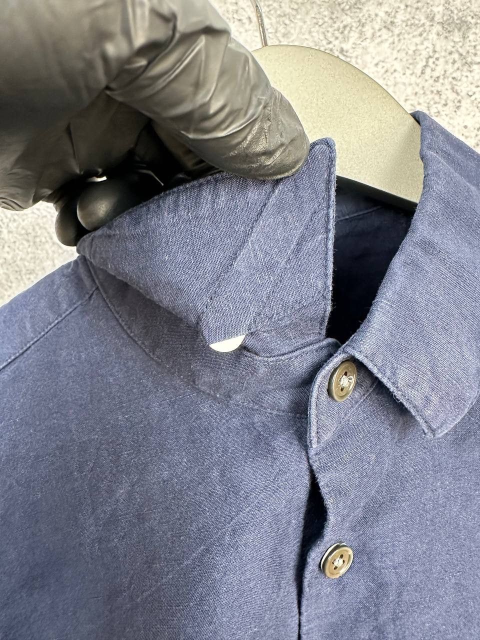Theory Theory Irving Ramiro Linen Cotton Shirt Navy Blue Size US XS / EU 42 / 0 - 10 Thumbnail