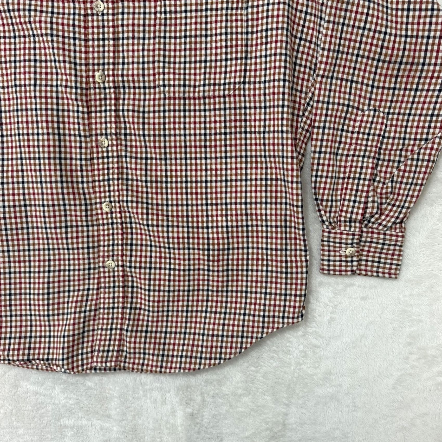 Vintage VINTAGE LL Bean Shirt Mens M Red Check Cotton Button Up Made In USA Size US M / EU 48-50 / 2 - 4 Thumbnail