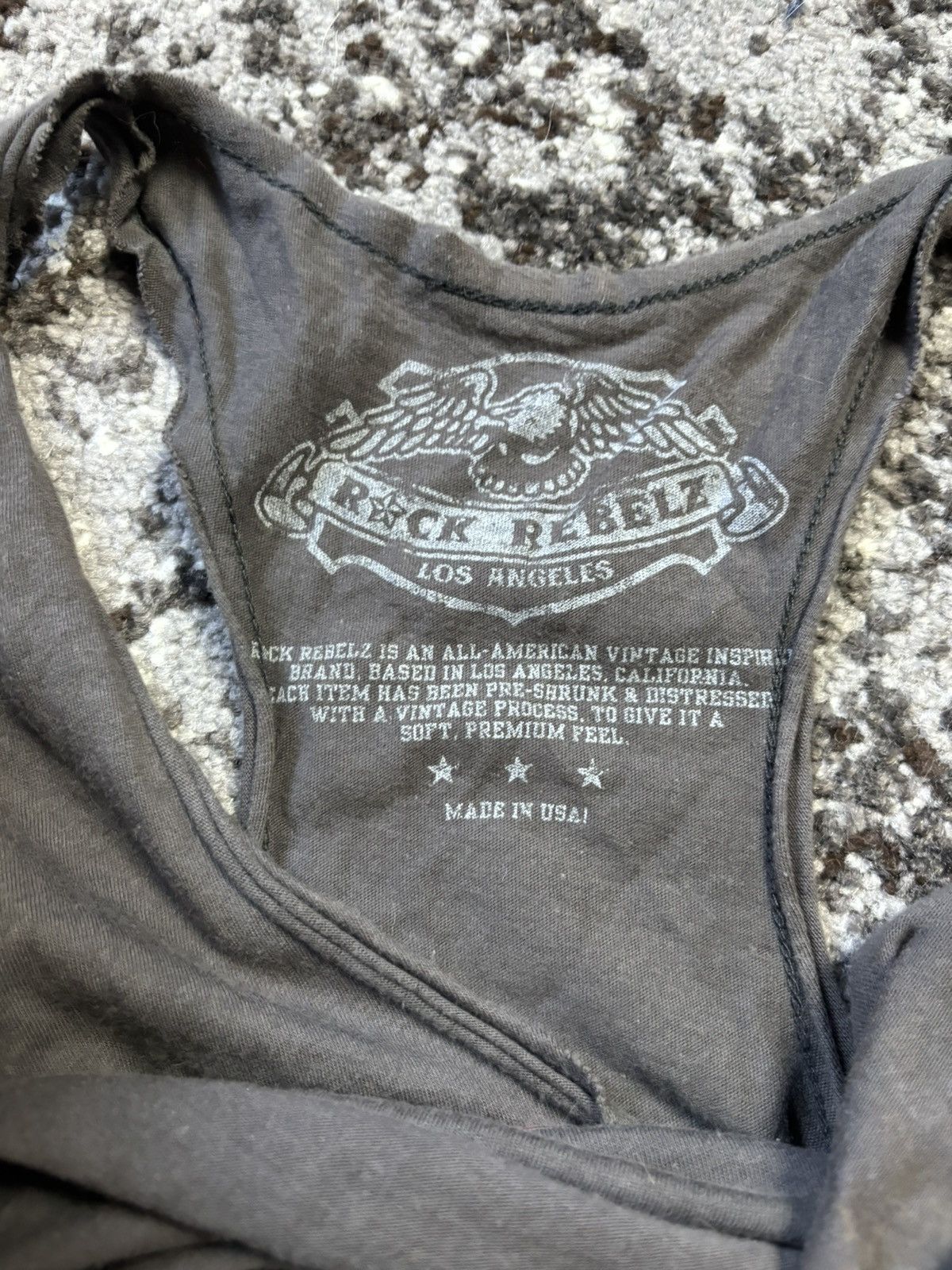 Topshop × Vintage Vintage Rebel Republic Wild Child Shirt Tail grey Tank Size M / US 6-8 / IT 42-44 - 3 Thumbnail