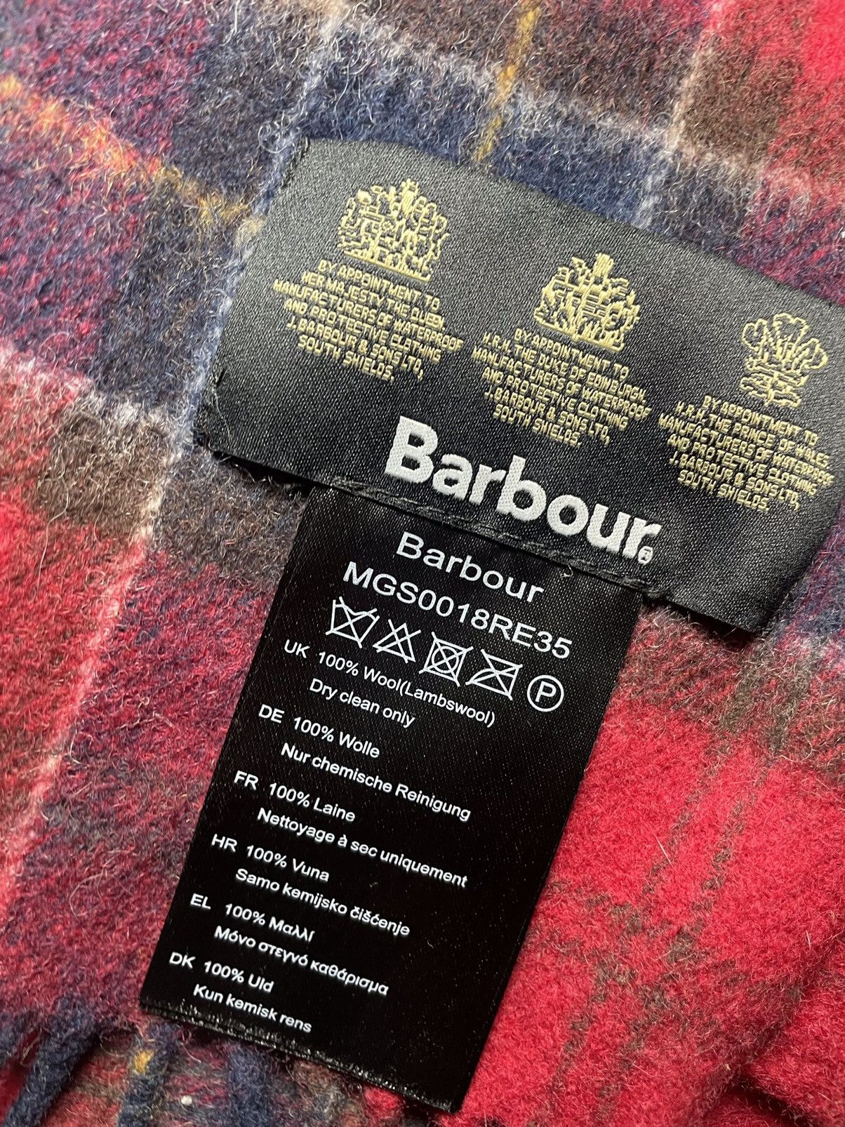 Barbour Barbour red tartan wool scarf Size ONE SIZE - 6 Thumbnail