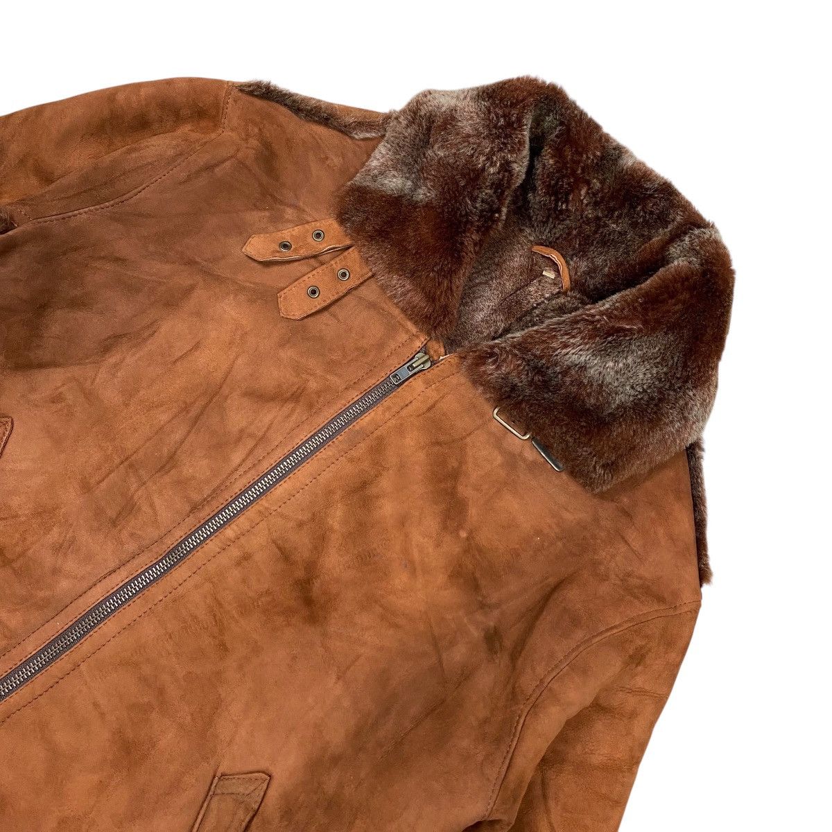 If Six Was Nine Magali Jessica Fur Suede Leather Jacket Size US L / EU 52-54 / 3 - 8 Thumbnail