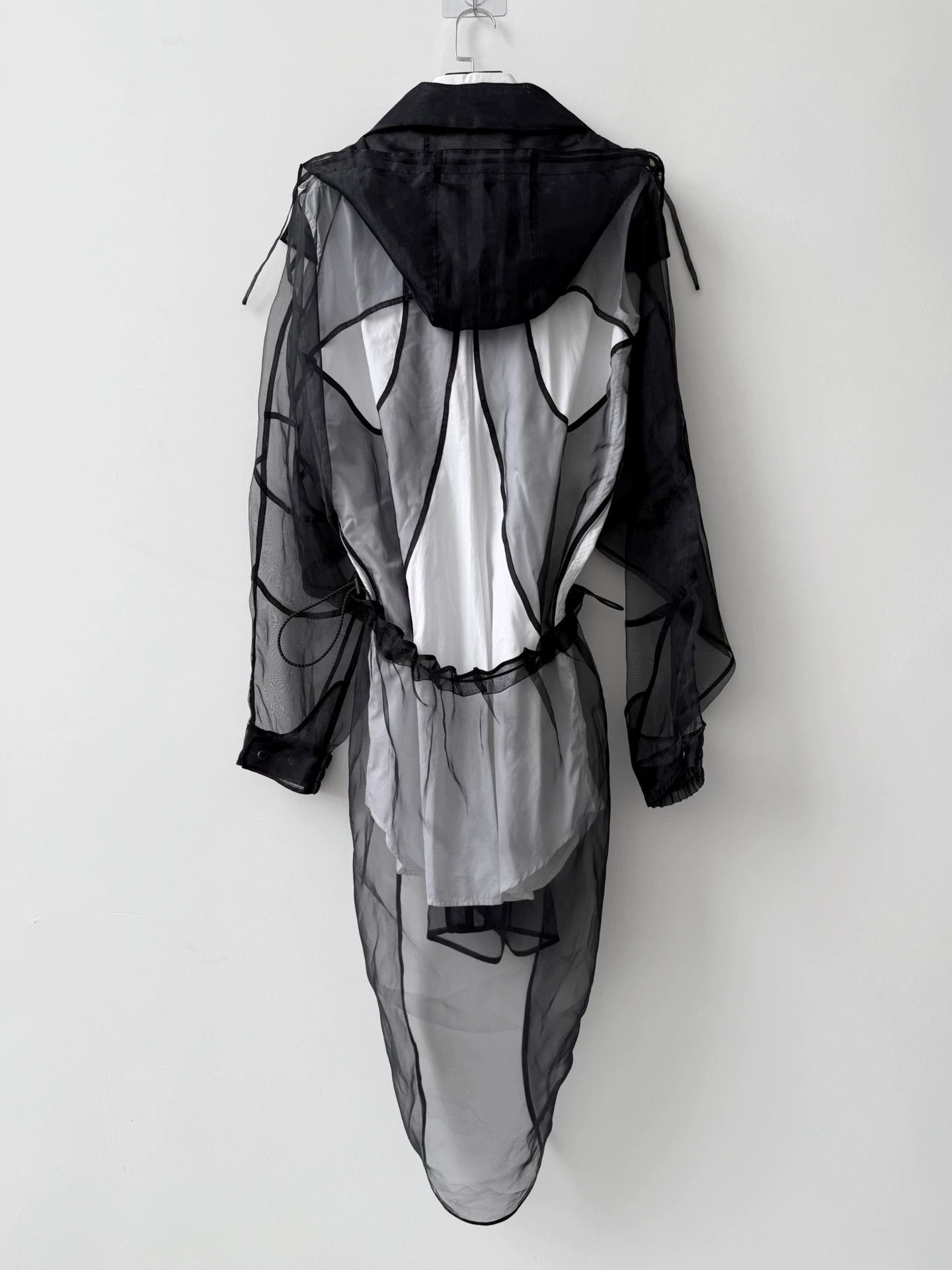 Maison Margiela Maison Margiela S/S19 Organza Double-Layer Shirt B&W 40 Size S / US 4 / IT 40 - 2 Thumbnail