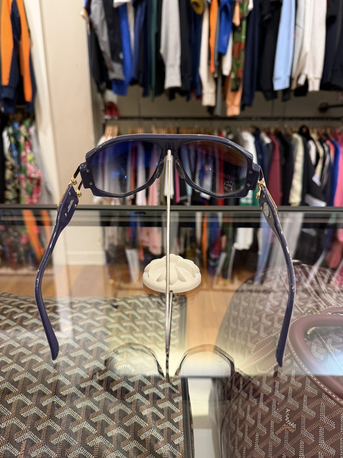 Cazal Cazal Legends 163/3 Sunglasses - Blue/White/Gold Size ONE SIZE - 5 Thumbnail