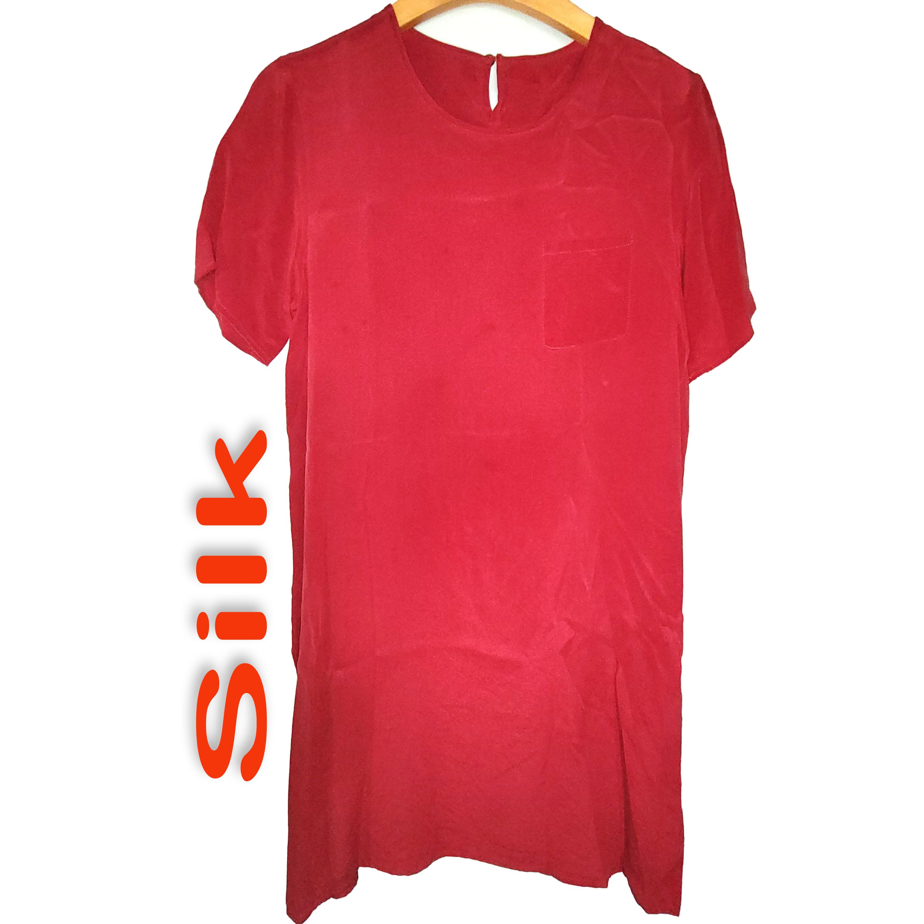 Other Women's 100% Silk Size M Short Sleeve Top Shirt SDK322 Size M / US 6-8 / IT 42-44 - 1 Thumbnail