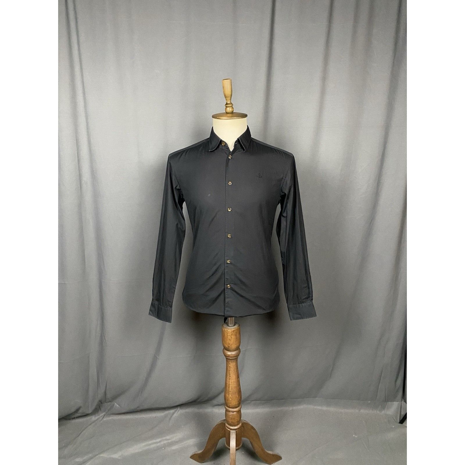 Vivienne Westwood Vivienne Westwood Small Logo Men's Black Longsleeve Shirt Si Size US M / EU 48-50 / 2 - 3 Thumbnail