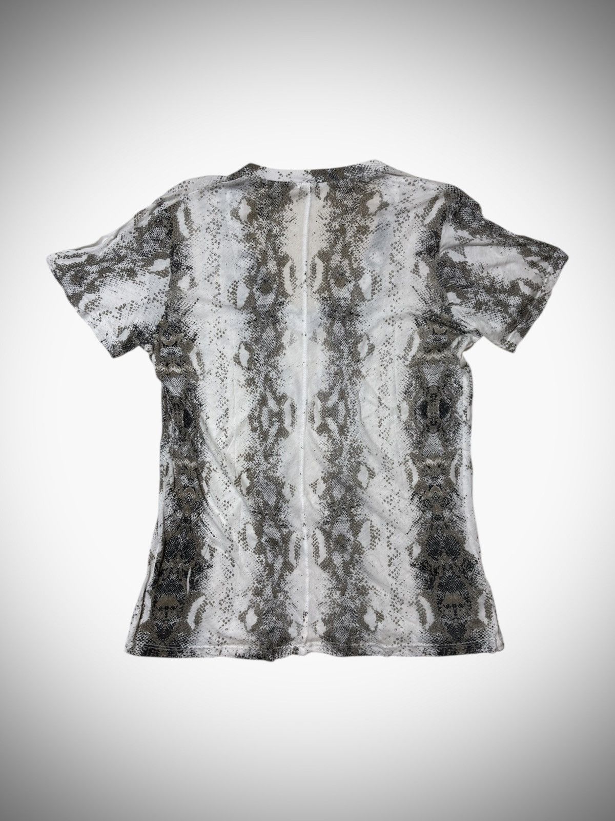 MONROW Monrow - Snakeskin Vneck Short Sleeve Size S / US 4 / IT 40 - 4 Thumbnail