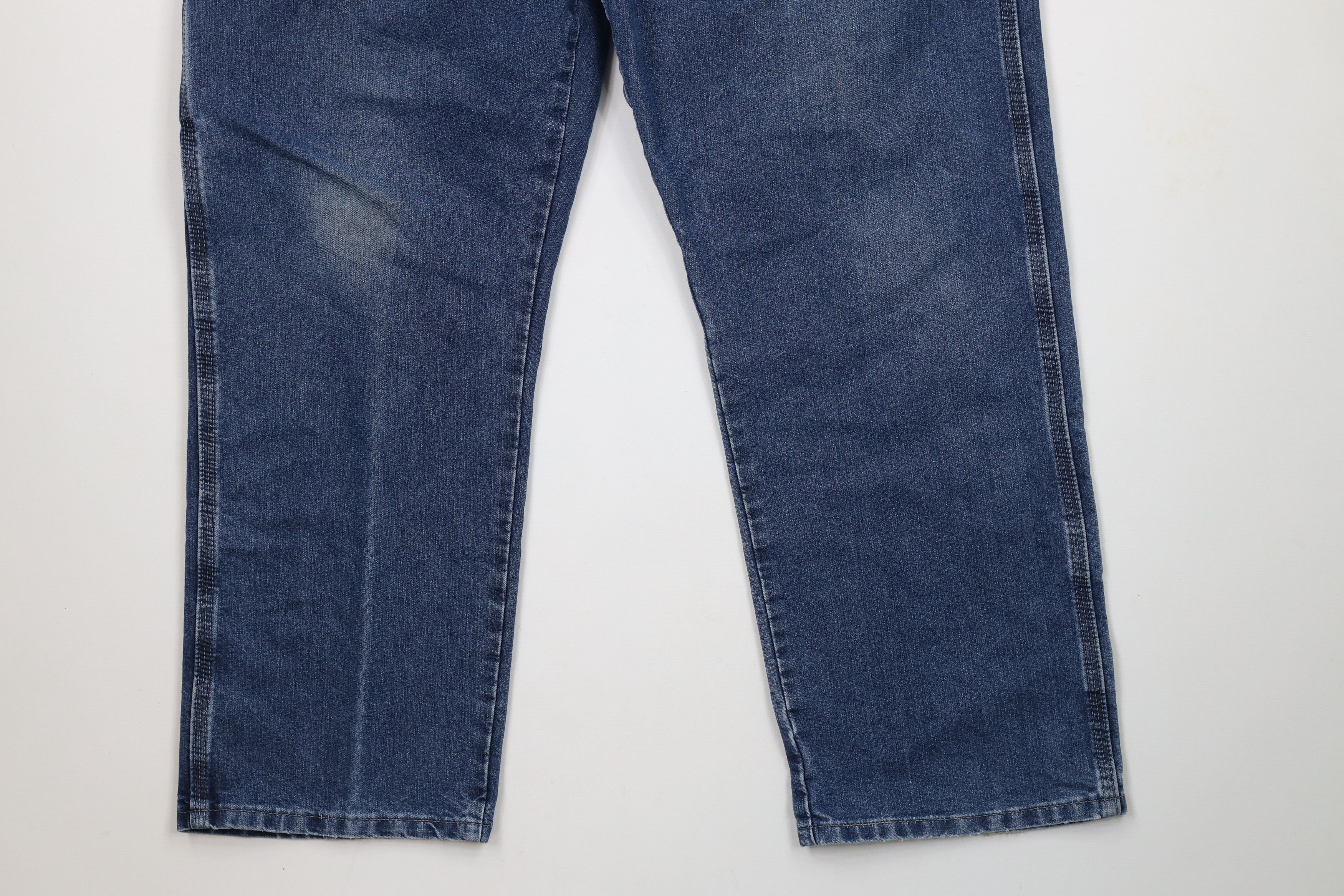 Vintage × Wrangler Vintage Y2K Wrangler Wide Leg Dungaree Denim Jeans Blue Size US 38 / EU 54 - 4 Thumbnail