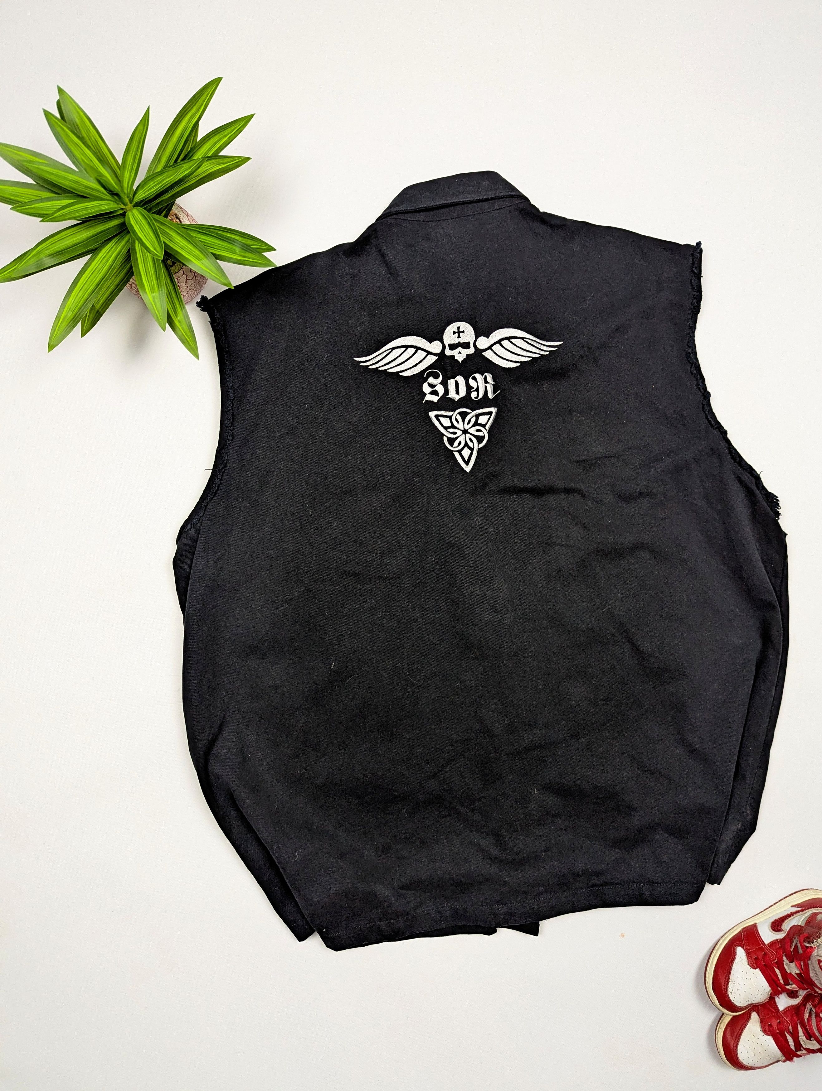 Hysteric Glamour Souls of Rock Sleeveless Denim Vest Men’s 3XL Black Skull Size US XXL / EU 58 / 5 - 8 Thumbnail