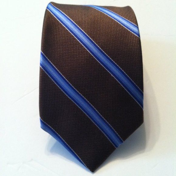 Brooks Brothers BROOKS BROTHERS MENS NEW BROWN 100%SILK TIE WIDTH: 3 1/2" Size ONE SIZE - 1 Thumbnail