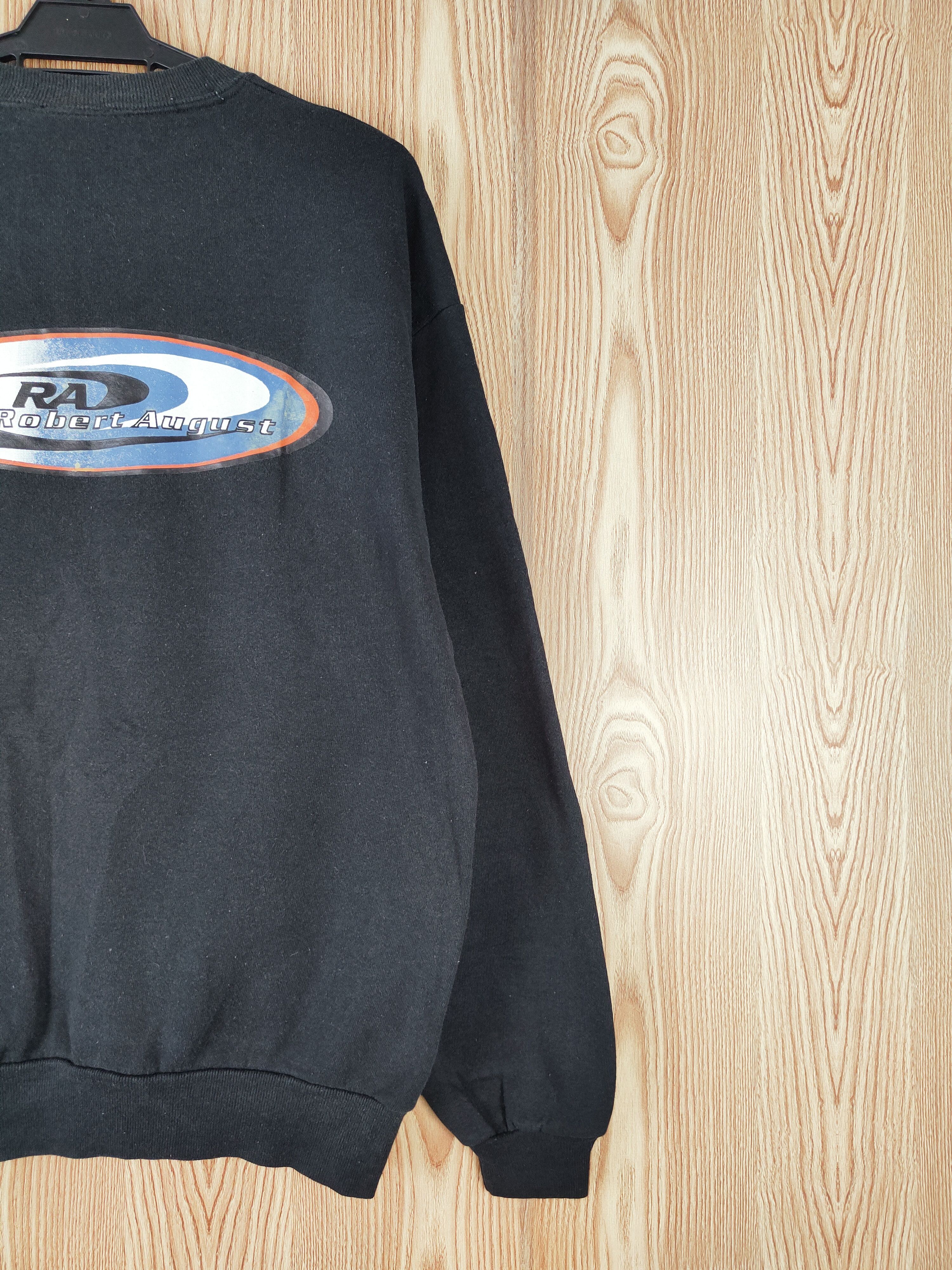 Vintage Robert August Black Faded Sweatshirts #W039 Size US L / EU 52-54 / 3 - 11 Thumbnail