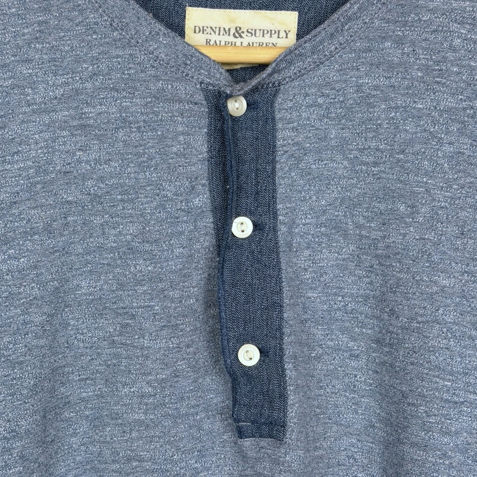 Denim & Supply Ralph Lauren Denim & Supply Ralph Lauren Shirt Men's Large Blue Henley Size US L / EU 52-54 / 3 - 4 Thumbnail
