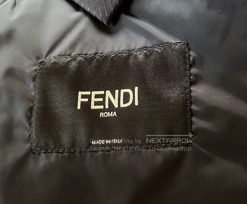 Fendi Fendi Striped Black Down Jacket Size US L / EU 52-54 / 3 - 6 Thumbnail