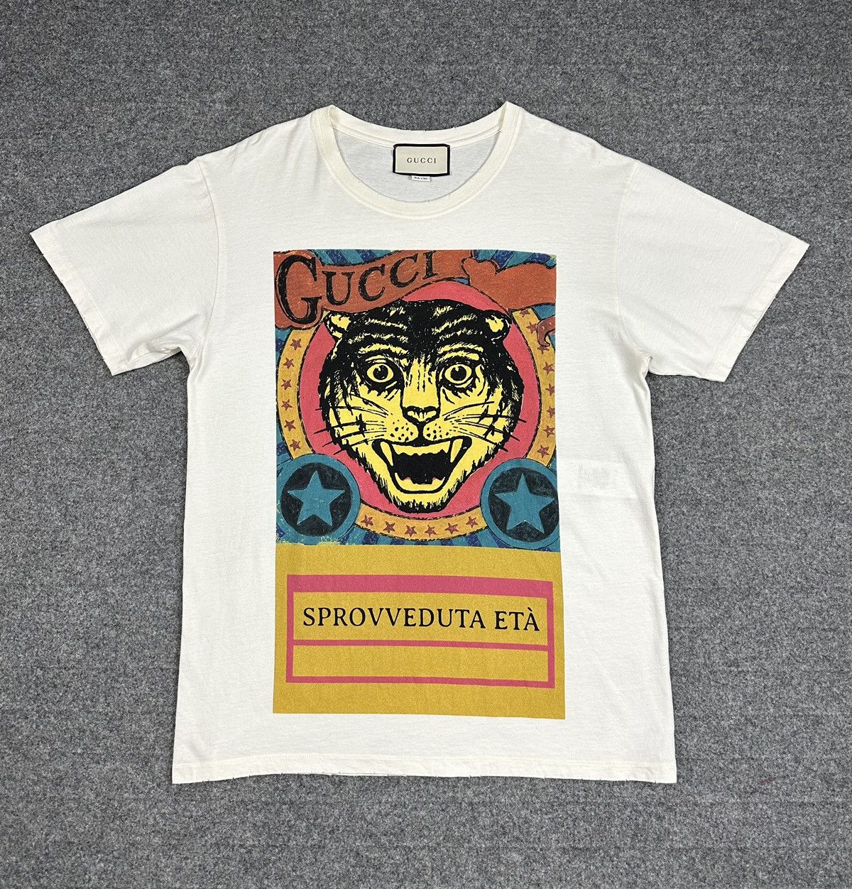 Gucci Sprovveduta Età tiger print men’s T-Shirt