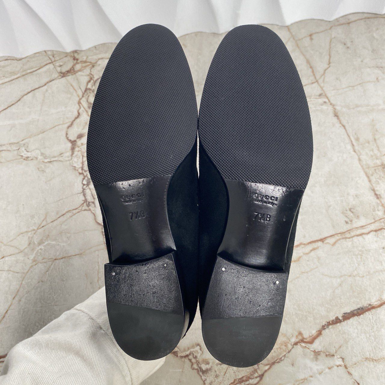 Gucci Horsebit Web Vintage Loafers Black Suede Size US 7.5 / IT 37.5 - 12 Thumbnail