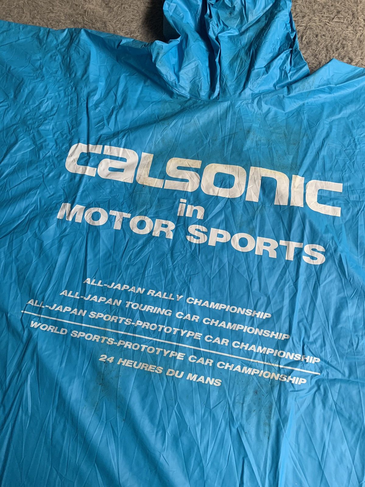 Gear for Sports Vintage 80s 90s Calsonic Racing Team Poncho Rain Jacket Size US XL / EU 56 / 4 - 6 Thumbnail