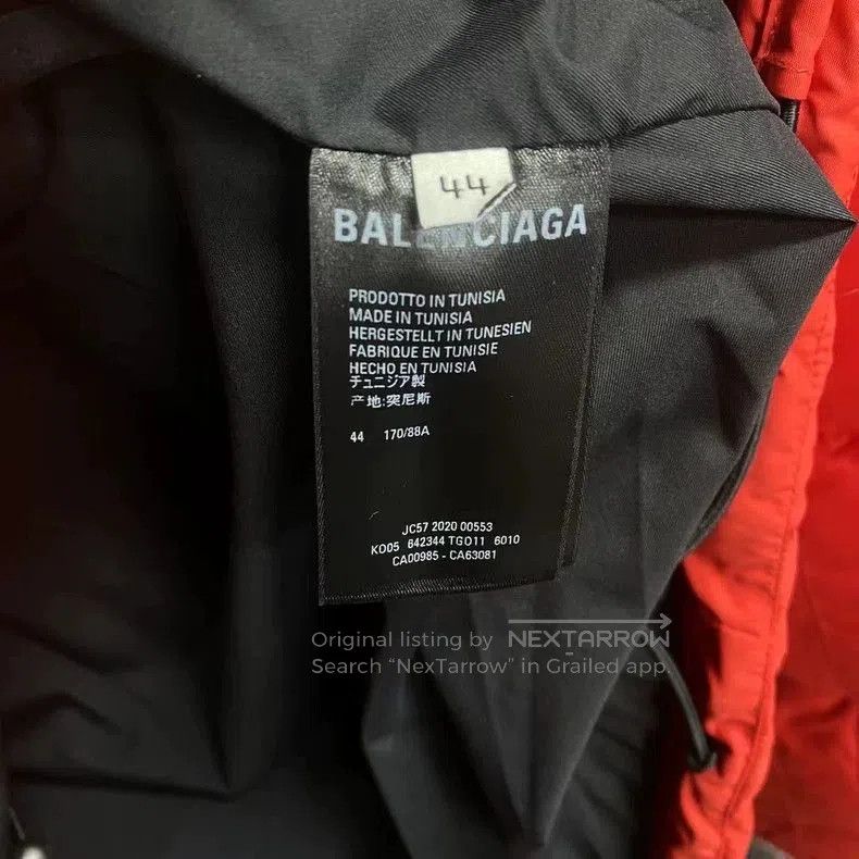 Balenciaga Balenciaga Red Football Print Logo Down Jacket. Size US S / EU 44-46 / 1 - 7 Thumbnail