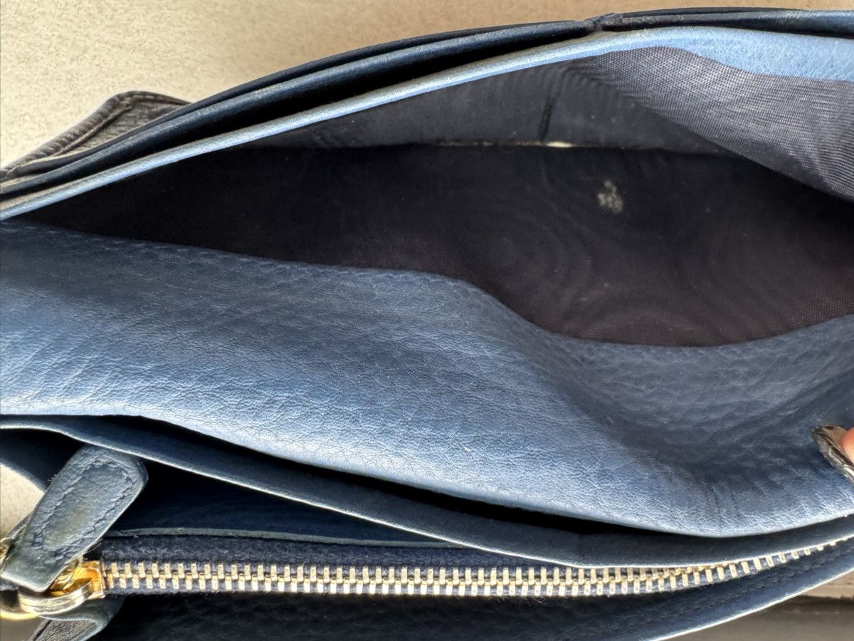 Prada PRADA Blue Teal Blue Leather Women's Continental Flap Wallet Size ONE SIZE - 8 Thumbnail