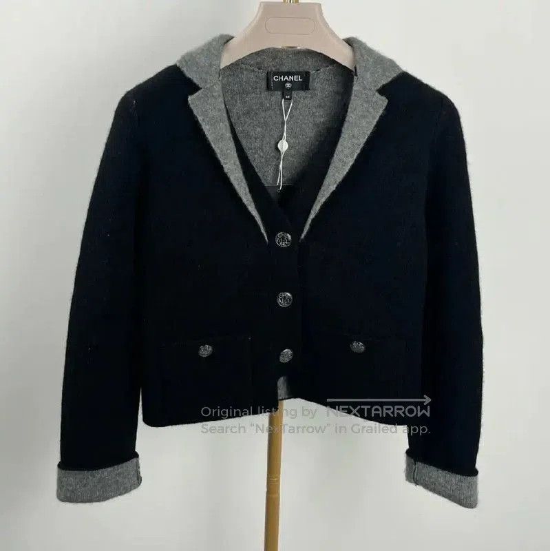 Chanel Chanel Black Polyester Women's Cardigan . Size XS / US 0-2 / IT 36-38 - 1 Thumbnail