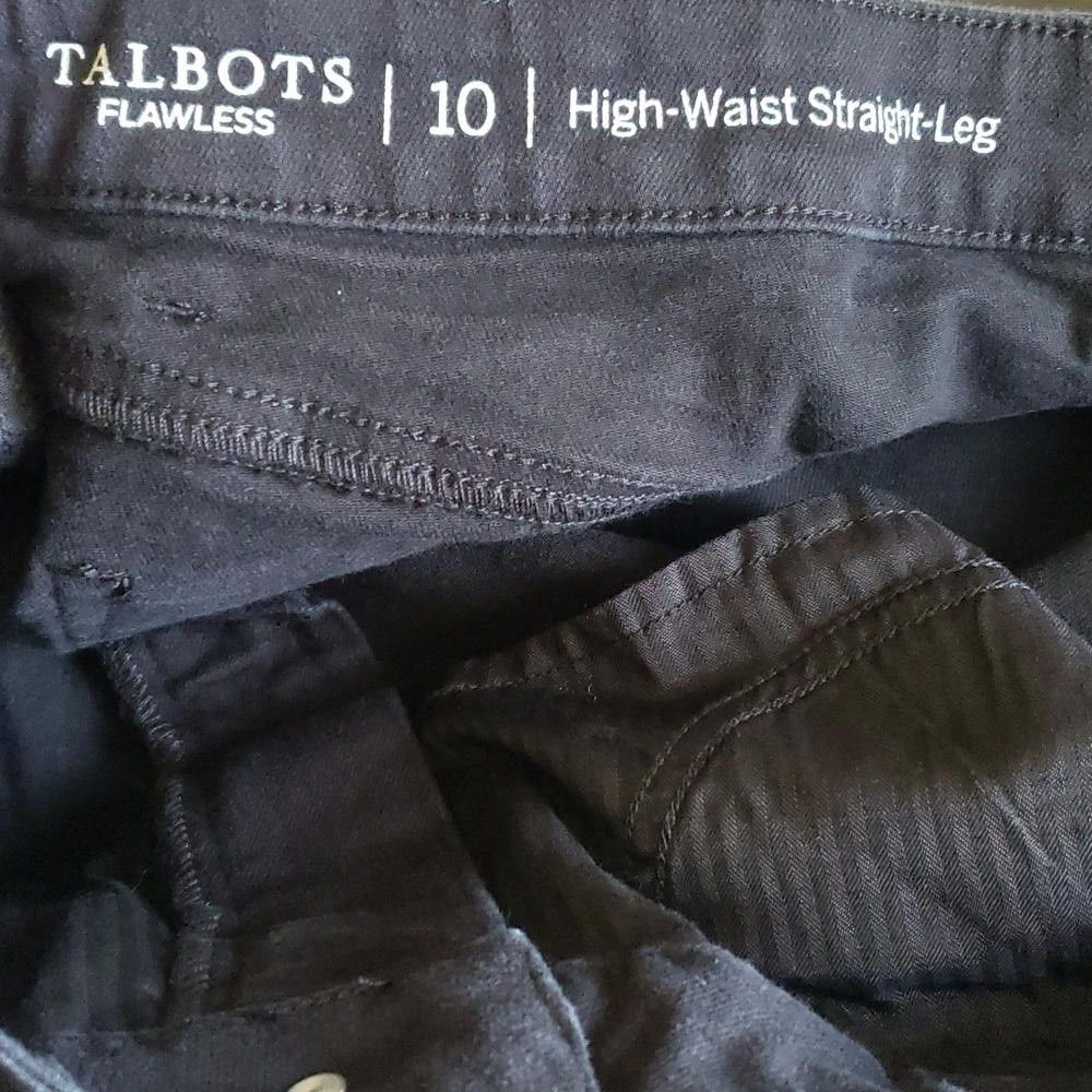 Designer CT1468 Talbots Black Flawless High Waist Straight Leg 10 Size 32" / US 10 / IT 46 - 5 Thumbnail