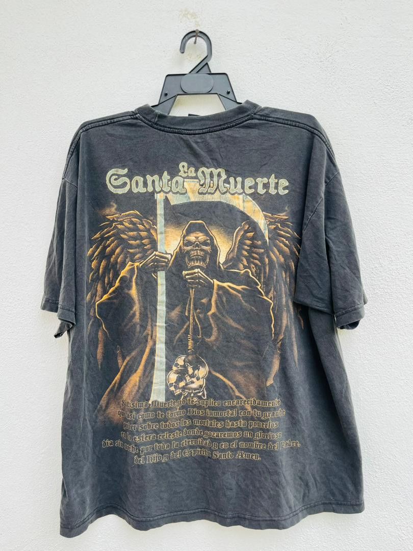 Japanese Brand × Vintage Vintage Santa La Muerte death Zone Streetwear Fashion Style Size US XL / EU 56 / 4 - 1 Thumbnail