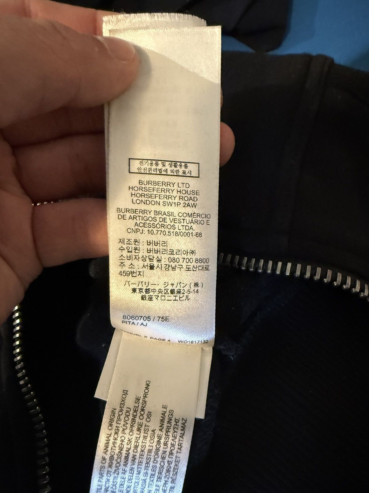 Burberry Burberry Black Check Hood Cotton Zip Hoodie Size US M / EU 48-50 / 2 - 6 Thumbnail