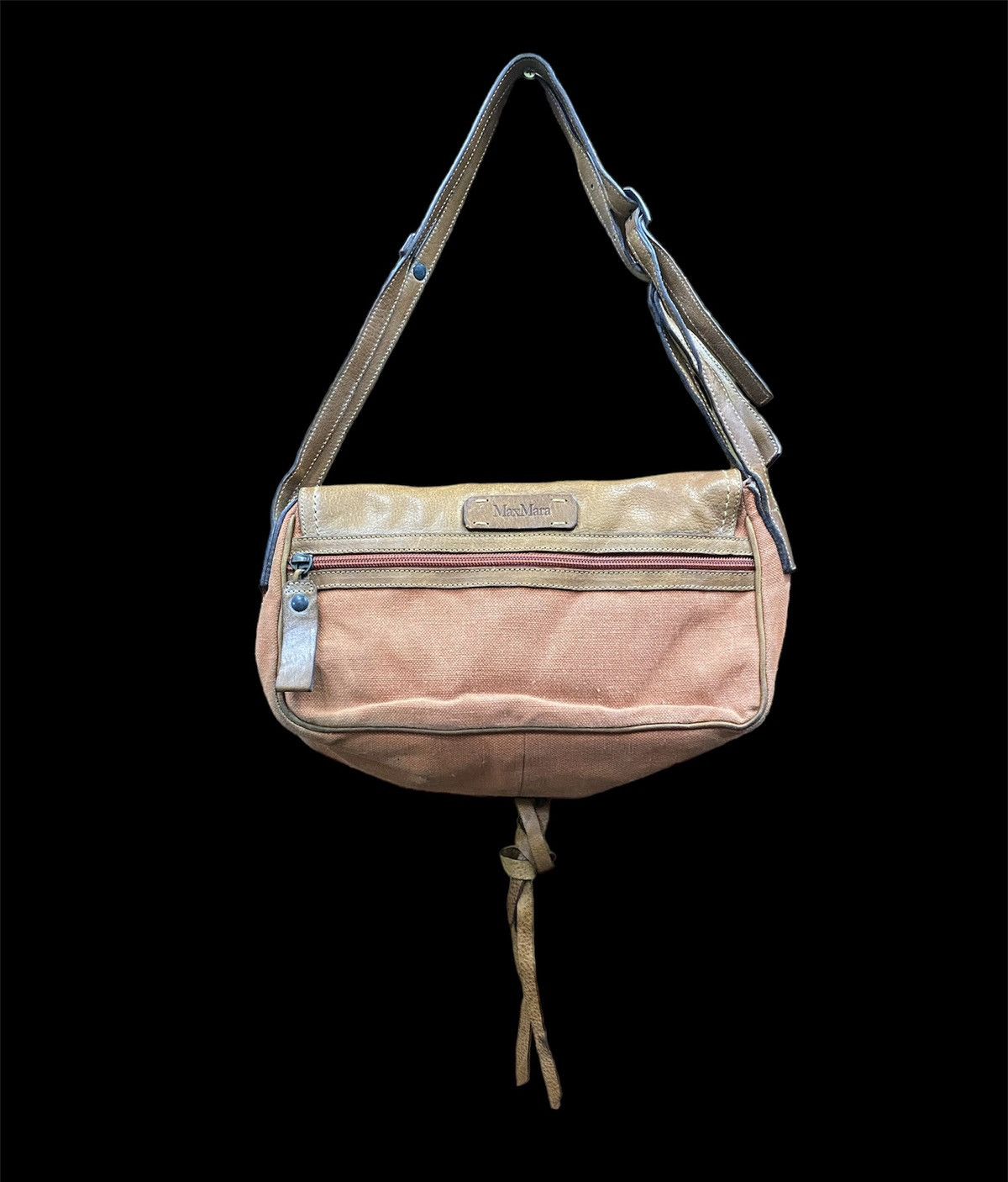 Designer × Max Mara Italian Max Mara Leather Hang Bag Size ONE SIZE - 3 Thumbnail