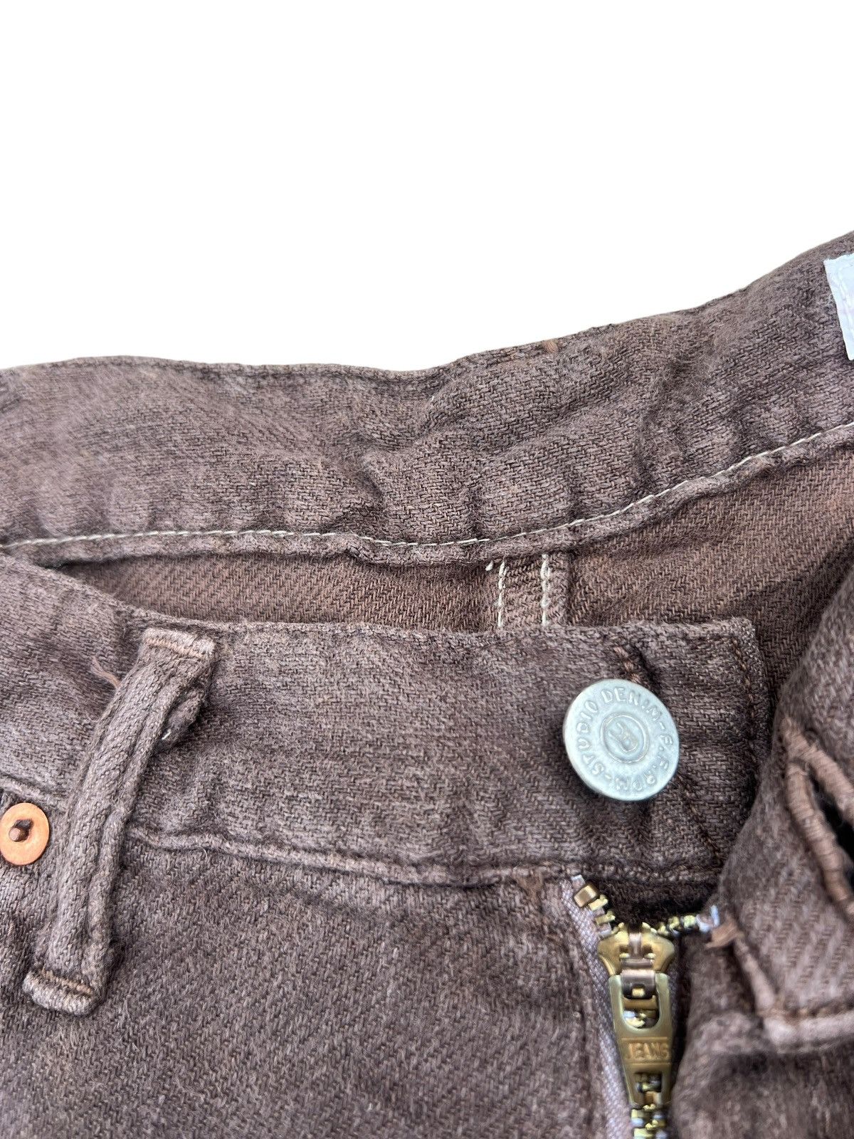 45rpm Vintage 45rpm Japan Brown Linen Jeans Size US 31 - 5 Thumbnail