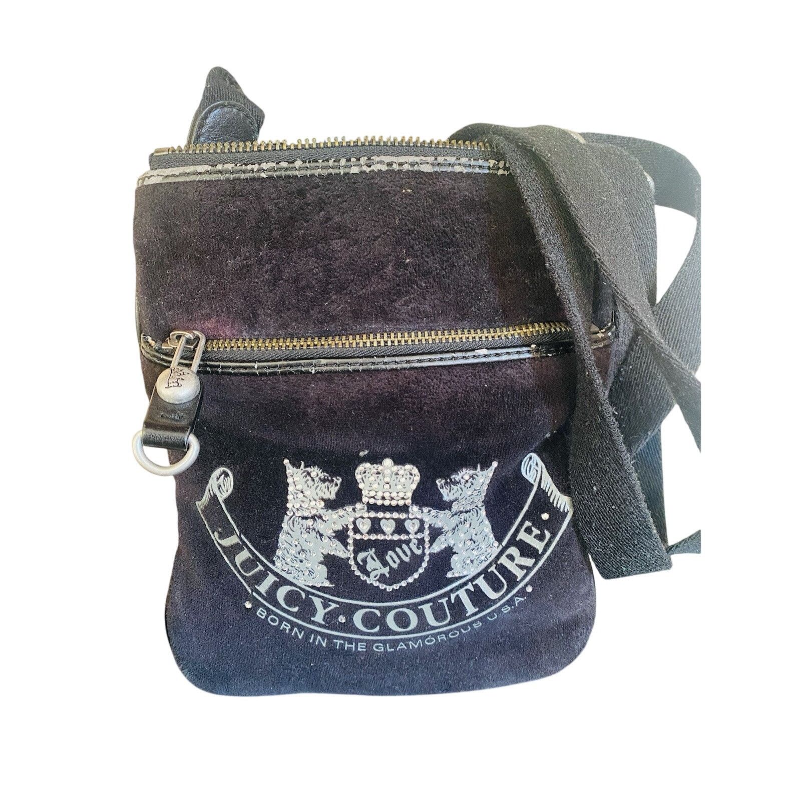 Juicy Couture juicy Couture Y2K Velour Crossbody Purse 7” Size ONE SIZE - 6 Thumbnail