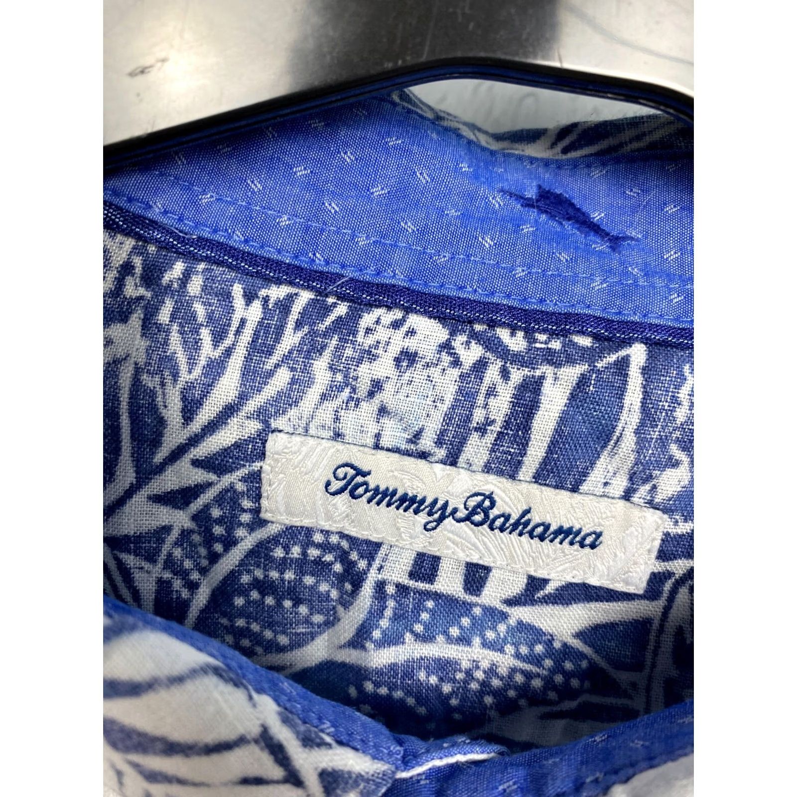 Tommy Bahama Tommy Bahama Linen Hawaiian Shirt Mens L Shirt Floral Pattern Long Sleeve Button-Up Blue Multicolor Old School Hawaiian Theme Mens Size L Size US L / EU 52-54 / 3 - 4 Thumbnail