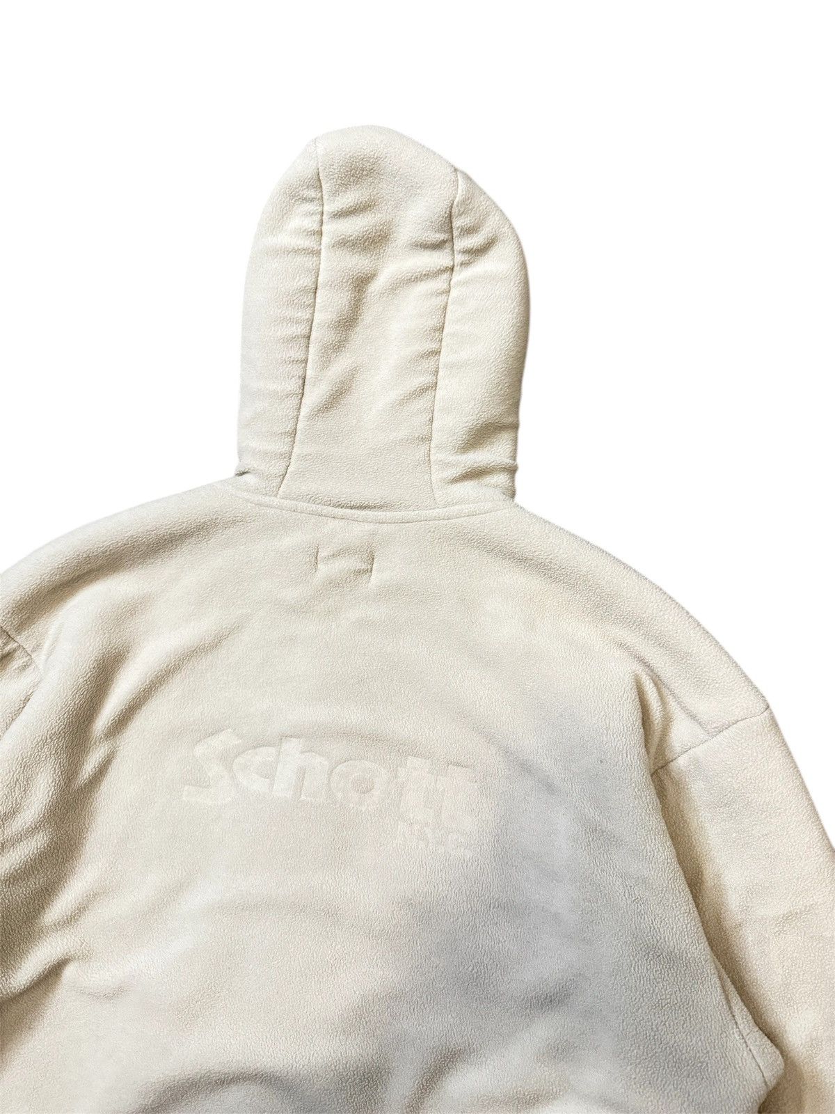 Schott × Vintage Vintage Y2K Schott Sherpa Fleece Zip Hoodie Jacket Size US M / EU 48-50 / 2 - 4 Thumbnail