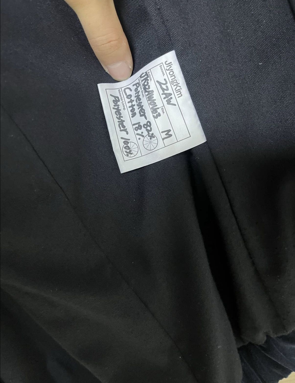 JiyongKim [M] Jiyongkim 22AW shawl collar bomber jacket navy Size US M / EU 48-50 / 2 - 4 Thumbnail