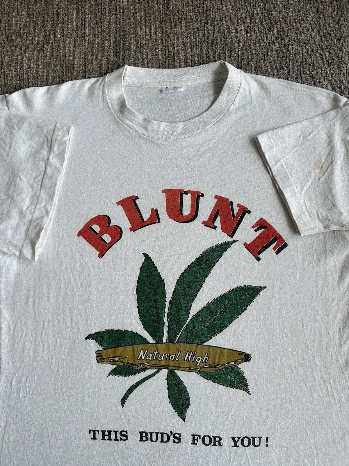Vintage Vintage 90’s Blunt Natural High This Bud’s For You! USA Tee Size US M / EU 48-50 / 2 - 1 Thumbnail