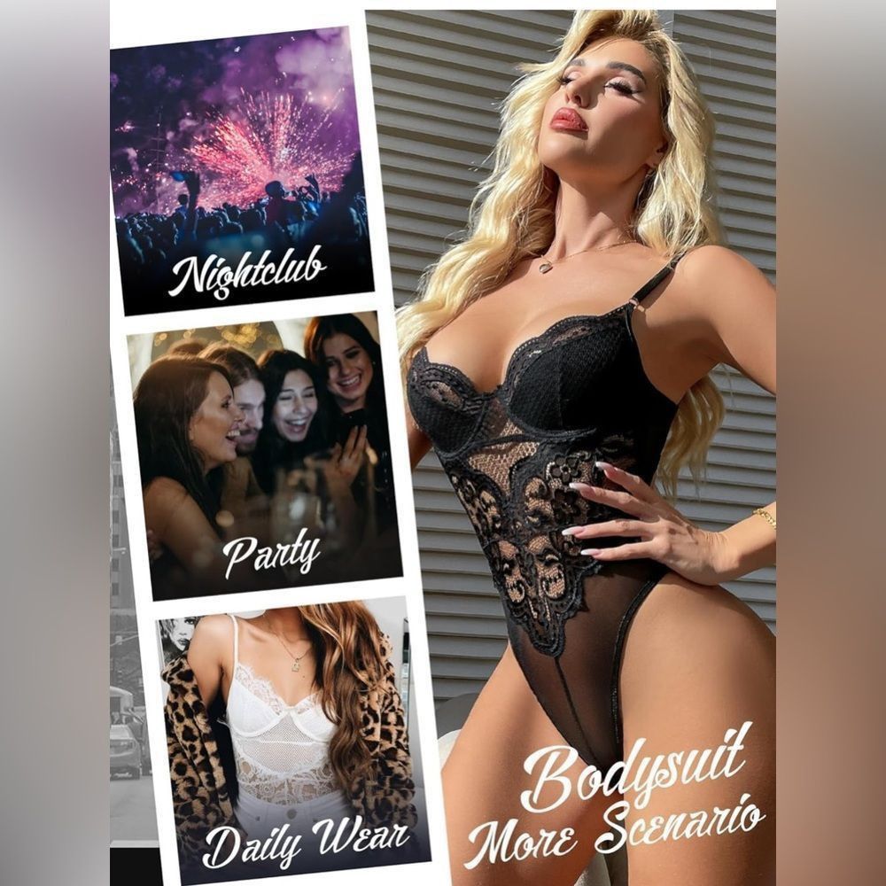 Other POPIV Sexy one piece smashed Teddy lingerie size small Size S / US 4 / IT 40 - 4 Thumbnail