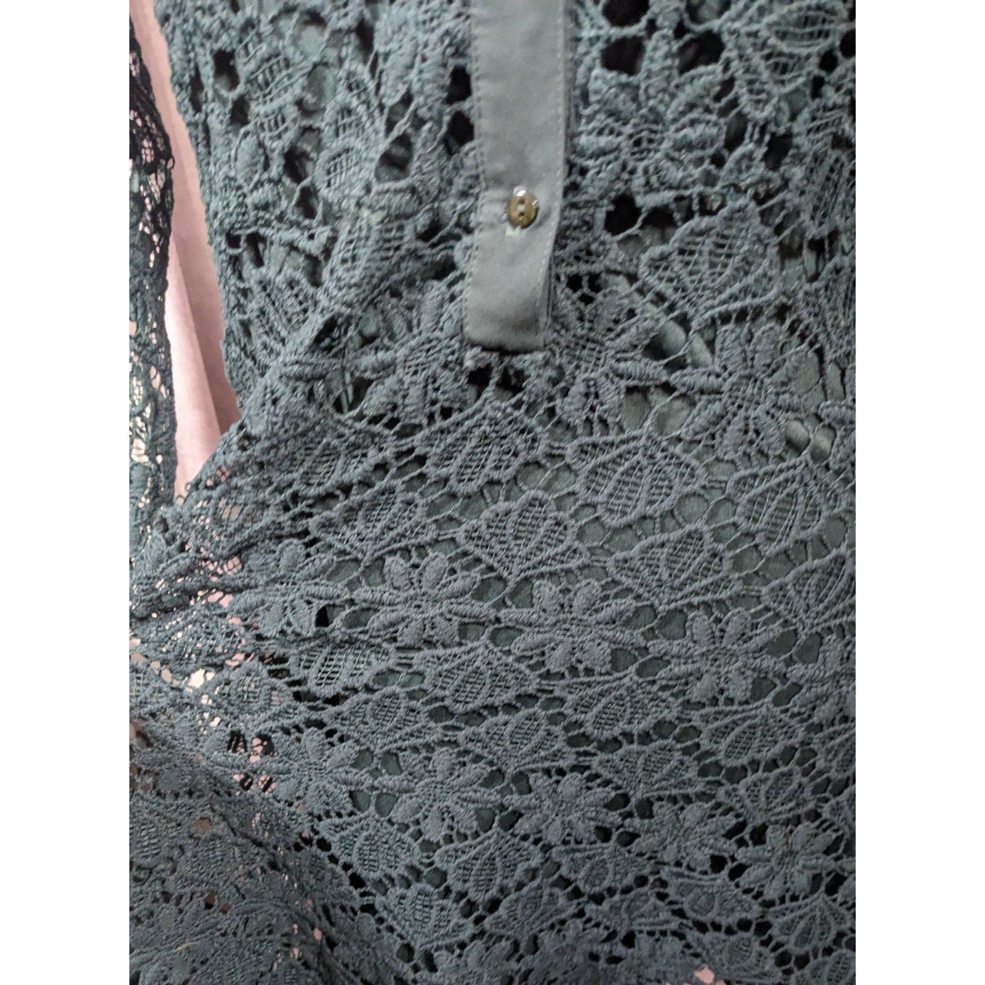 Zara Zara Basic Collection Gothic Black Floral Overlay Dress Size Size M / US 6-8 / IT 42-44 - 11 Thumbnail