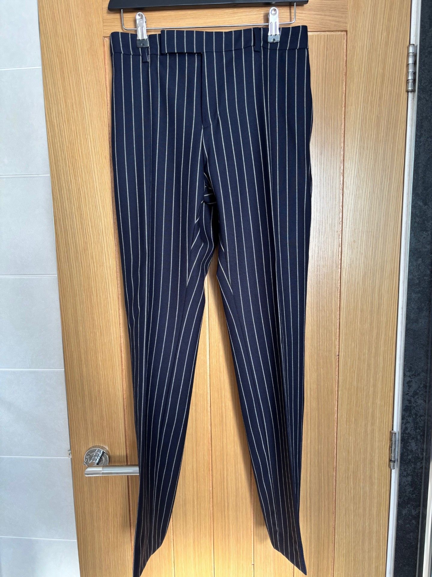 Celine Navy Pinstripe Suit 44/XS- Pinstripe Hedi Slimane Size 44R - 8 Thumbnail