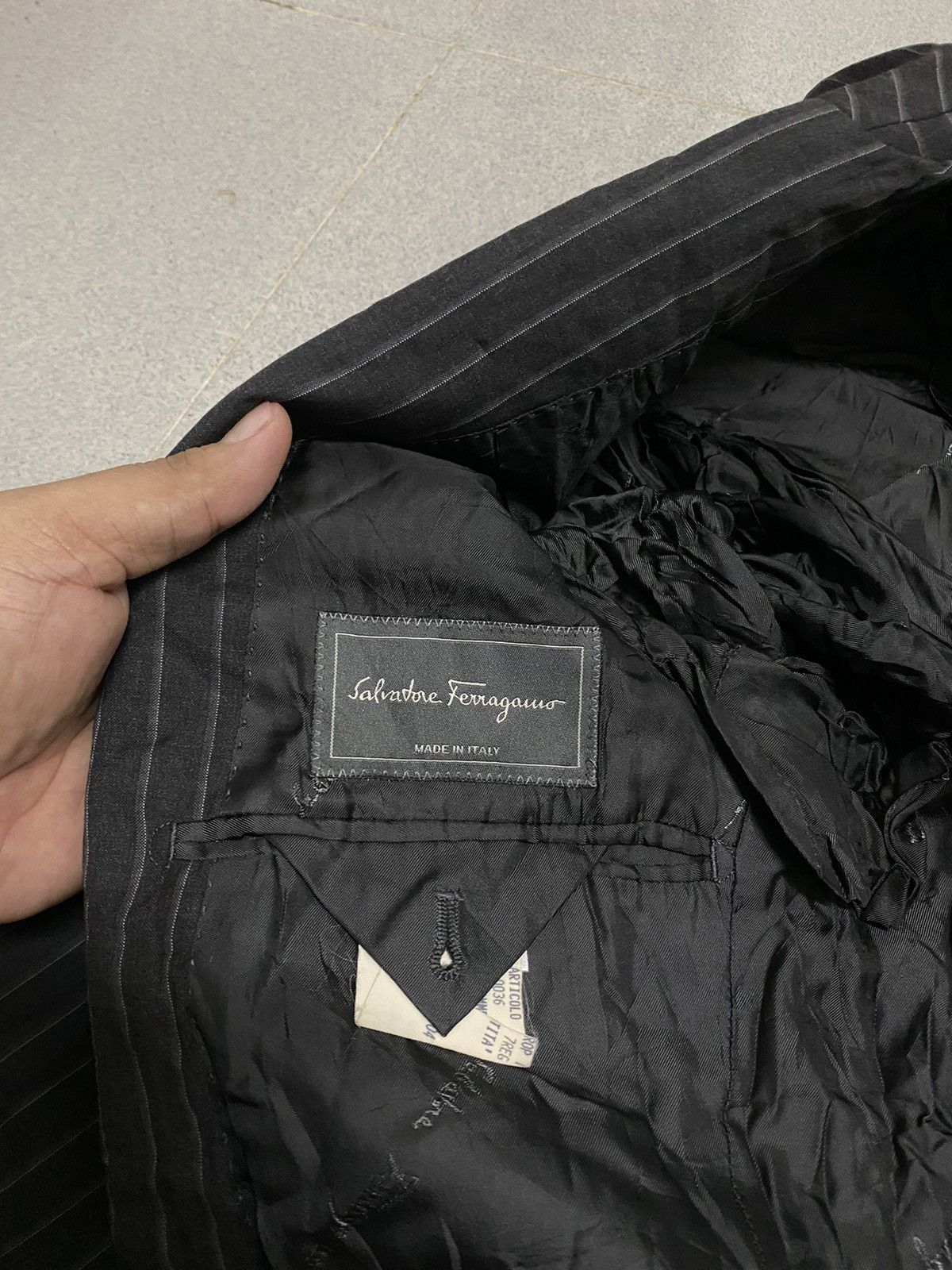 Designer × Salvatore Ferragamo × Vintage Vintage Salvatore Ferragamo Blazer Coat Size 48S - 7 Thumbnail