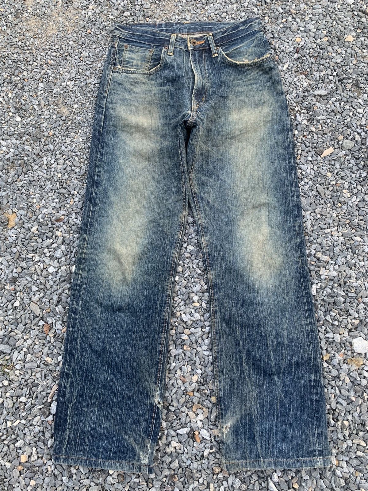 Kapital VINTAGE EDWIN 505z FADED & RUSTY SELVEDGE DISTRESSED DENIM Size US 30 / EU 46 - 1 Thumbnail