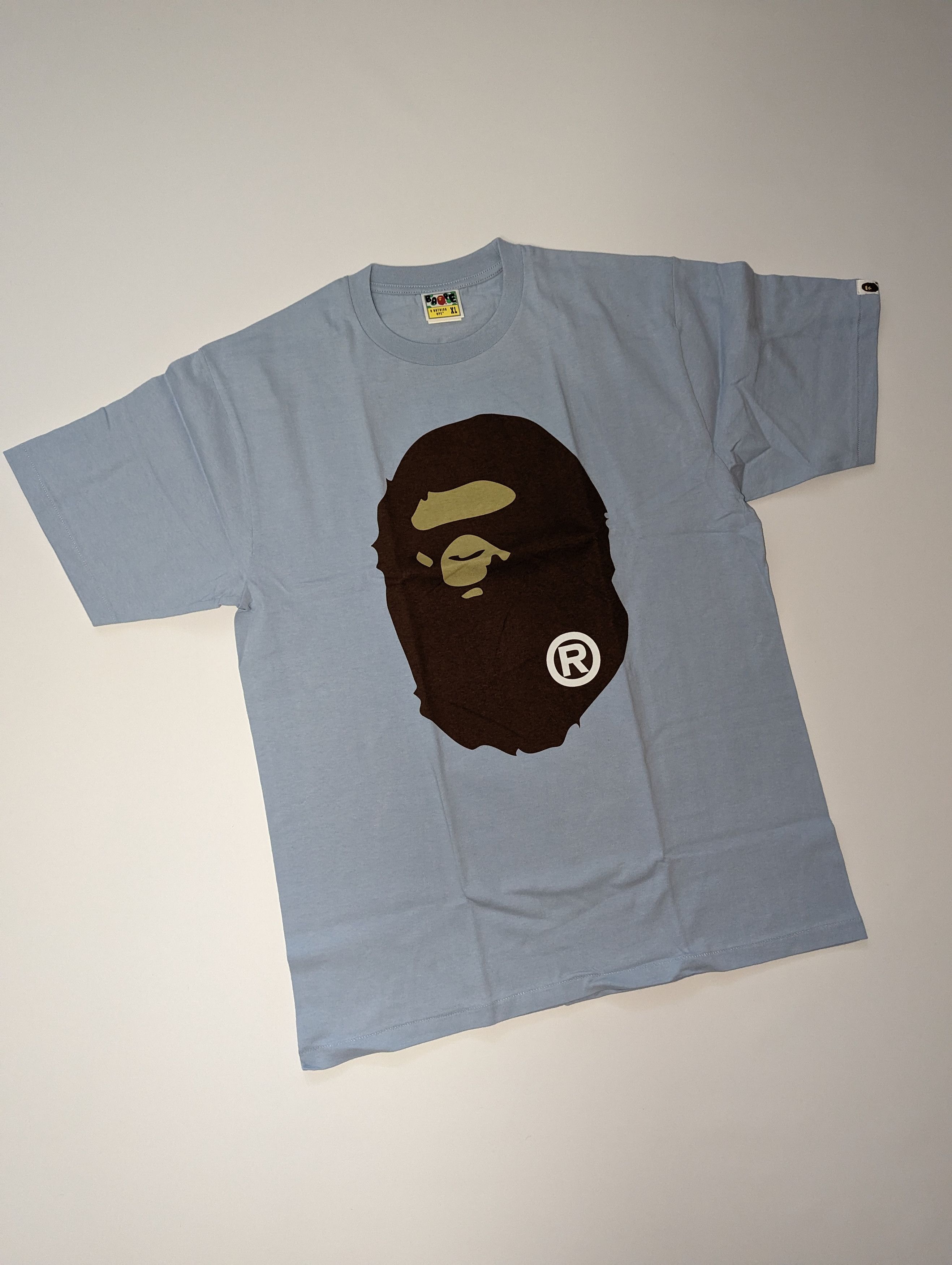 Image of Bape Pigment Big Ape Head Tee in Sax, Men's (Size XL)