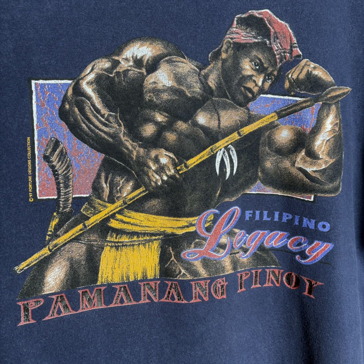 Vintage Vintage 90s Filipino Strength Legacy Portrait T-Shirt Size US XL / EU 56 / 4 - 3 Thumbnail