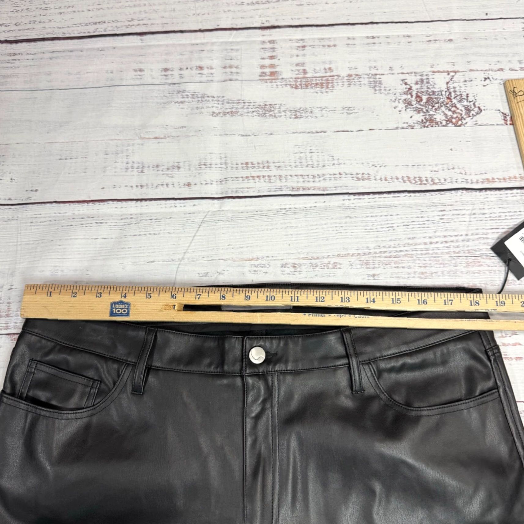 Vintage Joe's Jeans Womens Faux Leather Pants 34 Black Straight Size 34 New Size 24" / US 00 / IT 34 - 5 Thumbnail