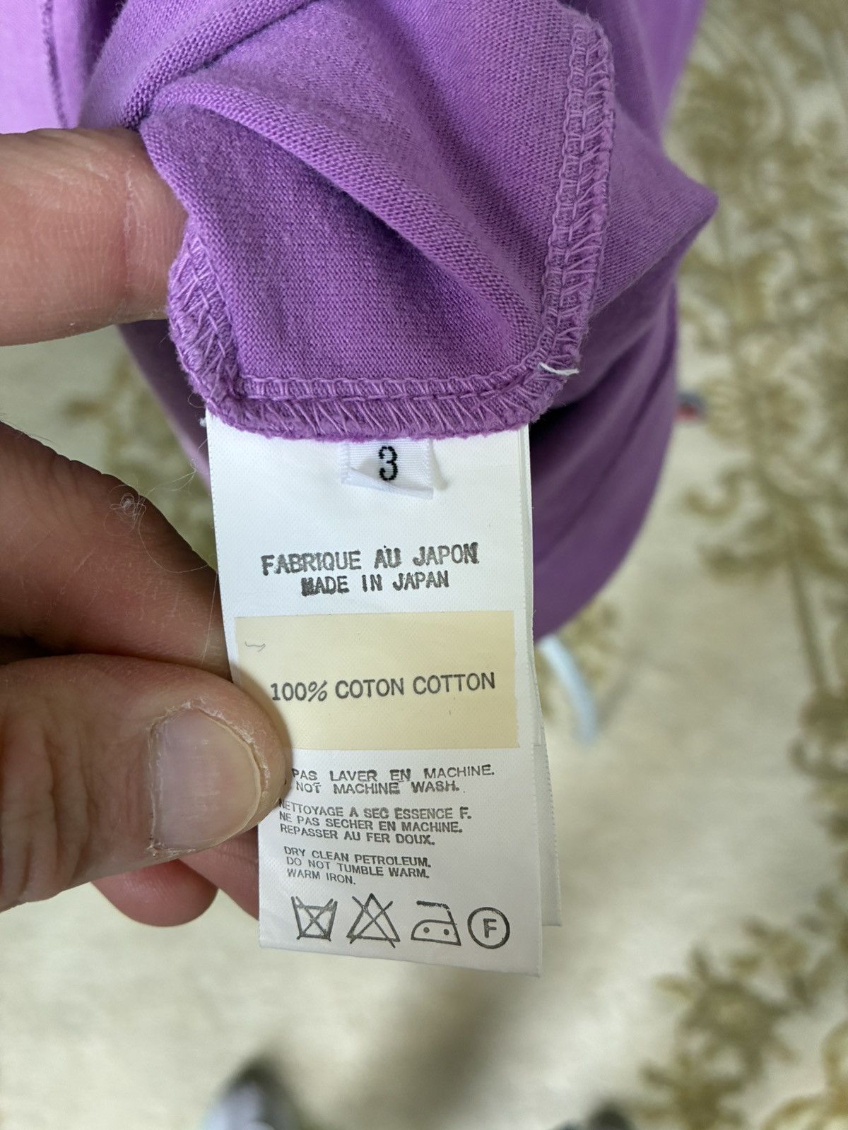 Yohji Yamamoto Yohji Yamamoto Y’s for Men SS02 Two Tone Purple T Shirt Size US L / EU 52-54 / 3 - 17 Thumbnail