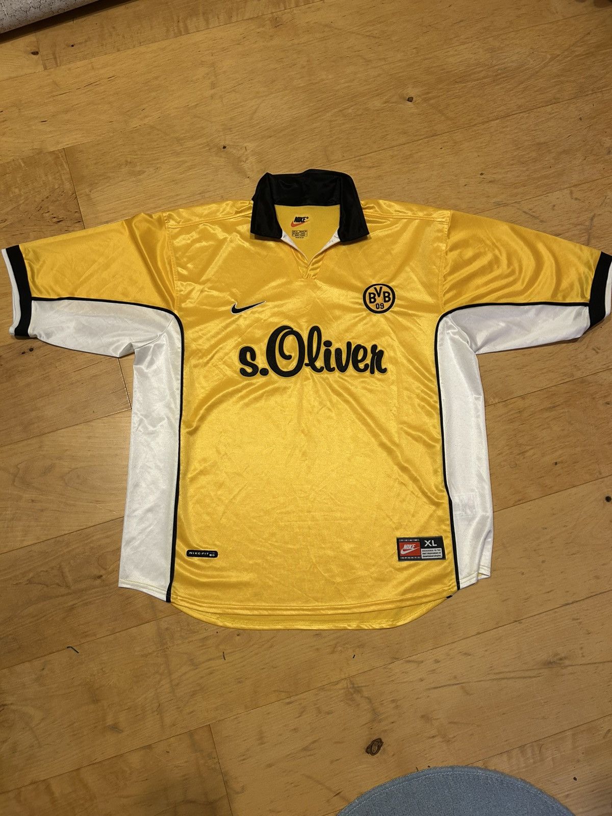 Nike × Vintage Nike Borussia Dortmund BVB 09 Nerlinger 1998/00 Vintage 90e Size US XL / EU 56 / 4 - 1 Thumbnail