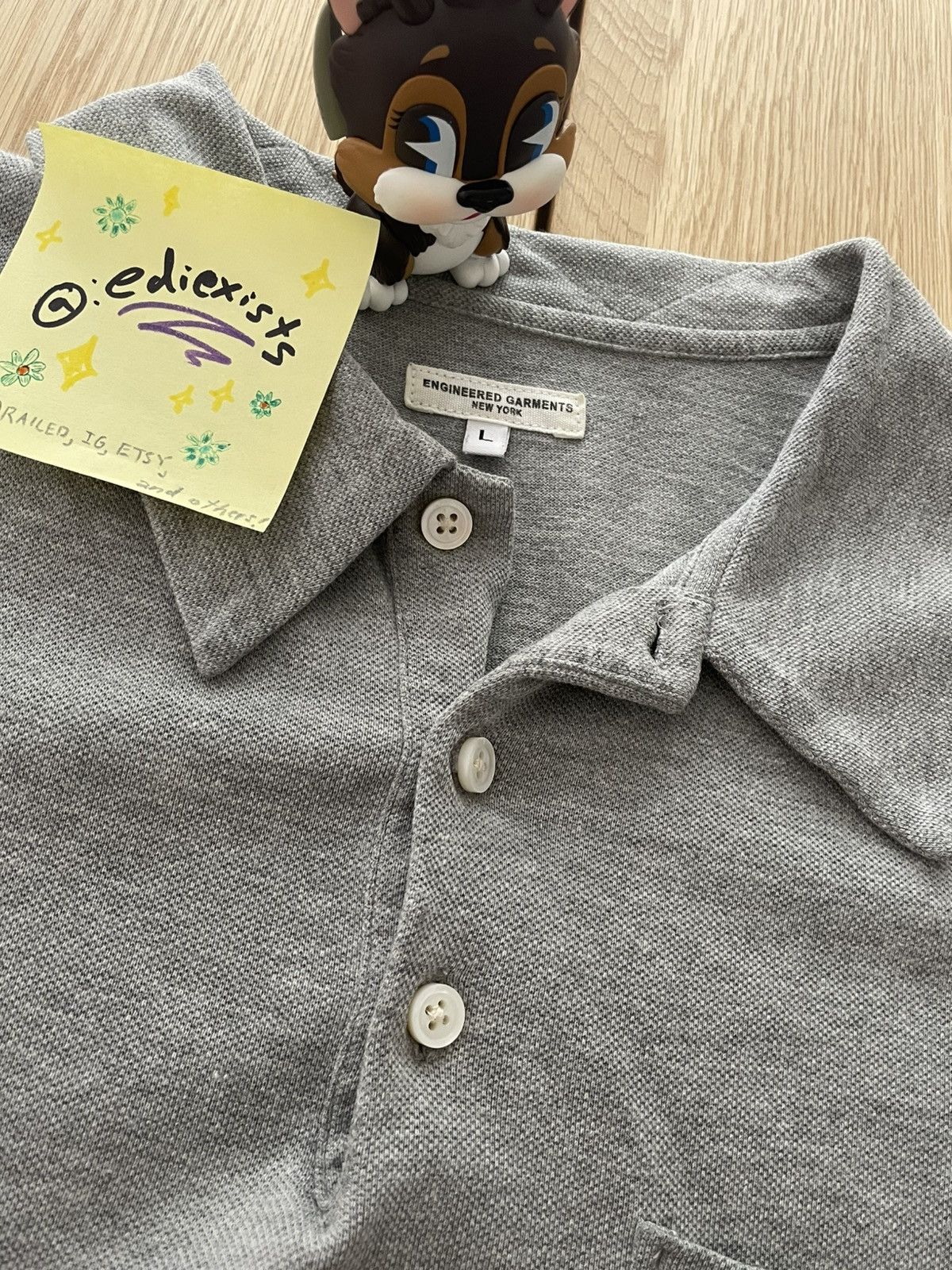 Engineered Garments Grey button collar shirt Size US M / EU 48-50 / 2 - 2 Thumbnail