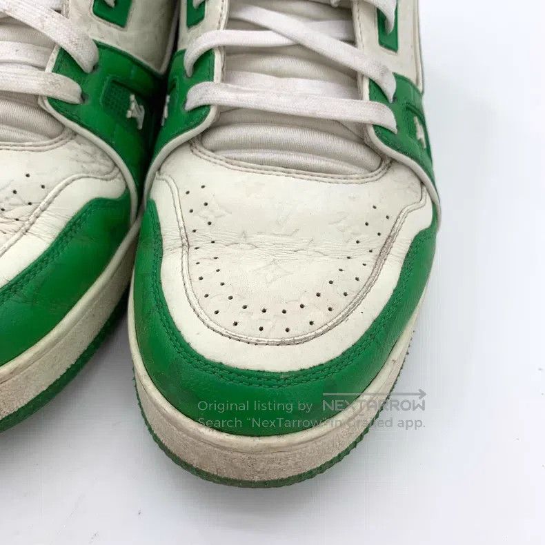 Louis Vuitton Louis Vuitton Green LOgo Lace-Up Casual Flat Shoe Sneakers Size US 7.5 / EU 40-41 - 9 Thumbnail