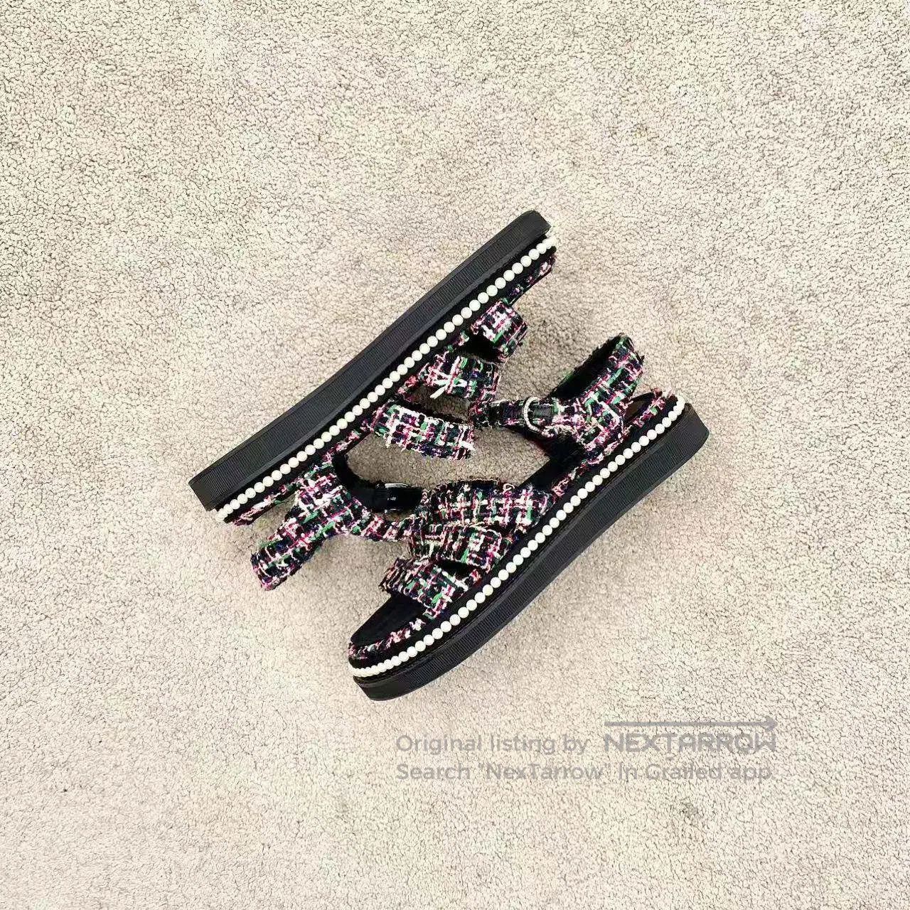 Chanel Chanel Pearl black sandals| Size US 7 / IT 37 - 4 Thumbnail